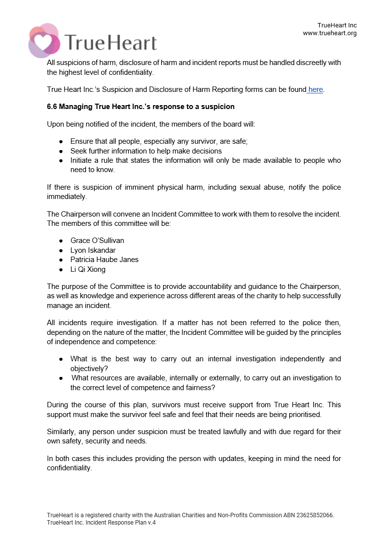 Incident Response Plan, page 4 of 5