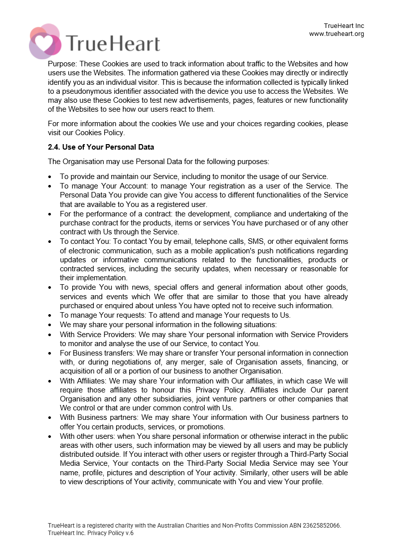 Privacy Policy, page 4 of 9