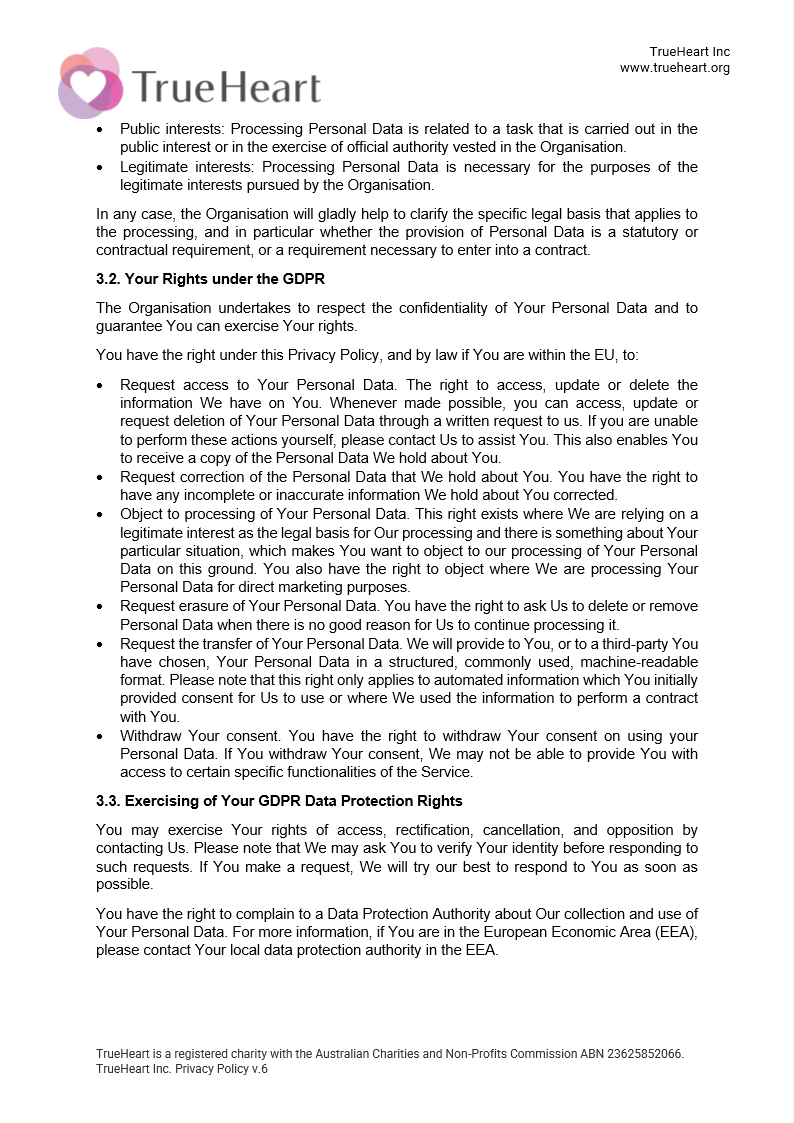 Privacy Policy, page 7 of 9