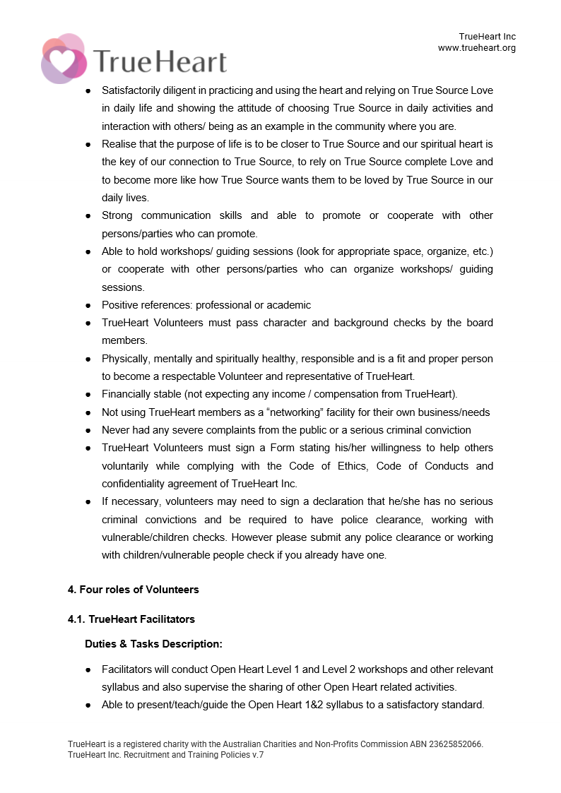 Recruitment and Training Policy, page 3 of 17
